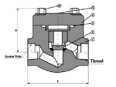 H61H锻钢焊接止回阀(图1)