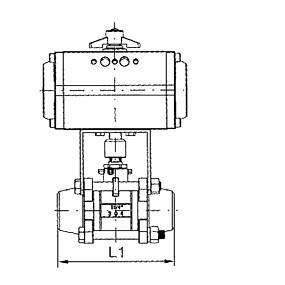 Q661F气动三片式焊接球阀(图1)