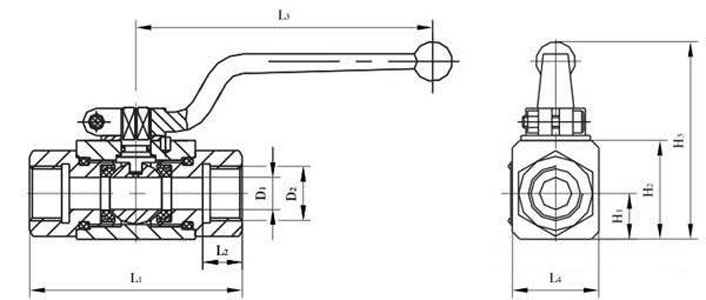 Q911N电动丝扣高压球阀(图1)